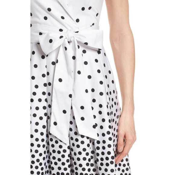 NWT Womens Size 10 Anne Klein Scattered Polka Dot Notch Collar Wrap Dress NEW - Picture 4 of 8